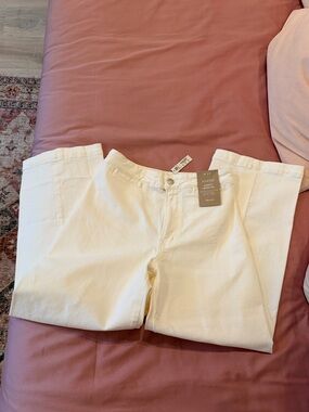 Madewell Emmett Curvy Wide-Leg Jeans - Cream/White